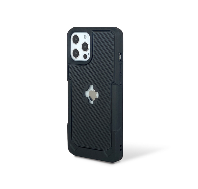 CUBE X-GUARD pouzdro na telefon IPHONE 12 PRO MAX barva černá / karbon (držák na řidítka dostupný zvlášť: 1854100101)
